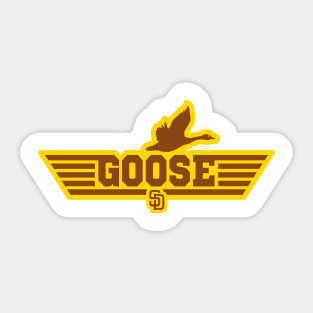 Padres Topgun Goose Brown Gold Sticker